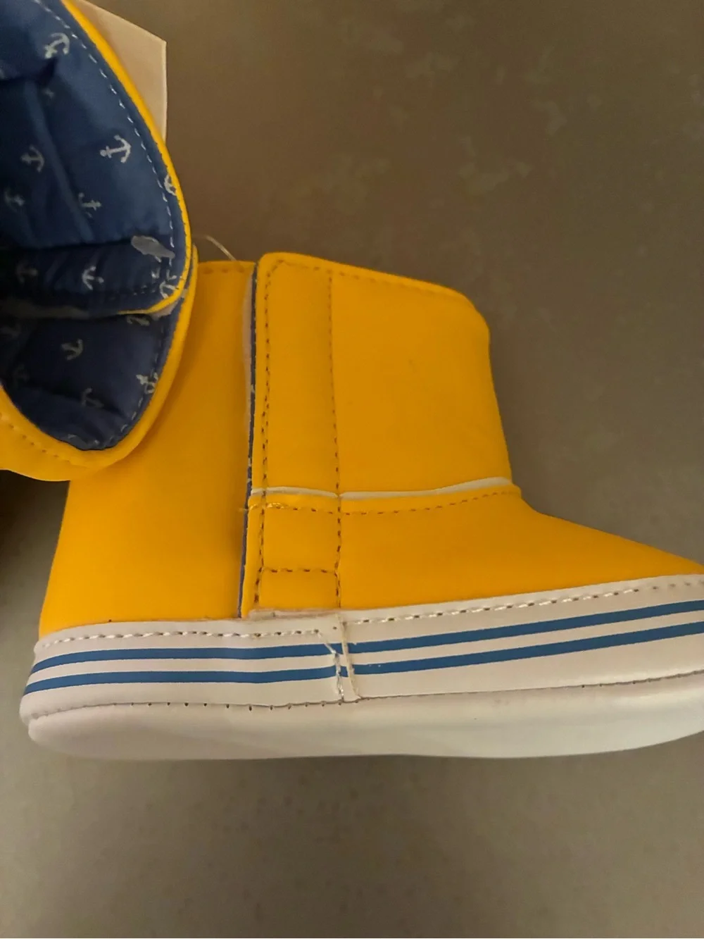 Cat & Jack, NEW WITH TAGS, pre-walker infant BRIGHT LEMON YELLOW rain boots.